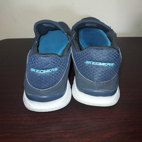 Skechers Mens Slip On Sneakers 12M Mesh Shoes Equalizer Persistent Comfort Navy - Picture 3 of 16